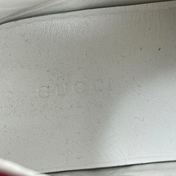 GUCCI Microguccissim Red Leather High Top Sneakers Lace Up Size 36 - Picture 10 of 11